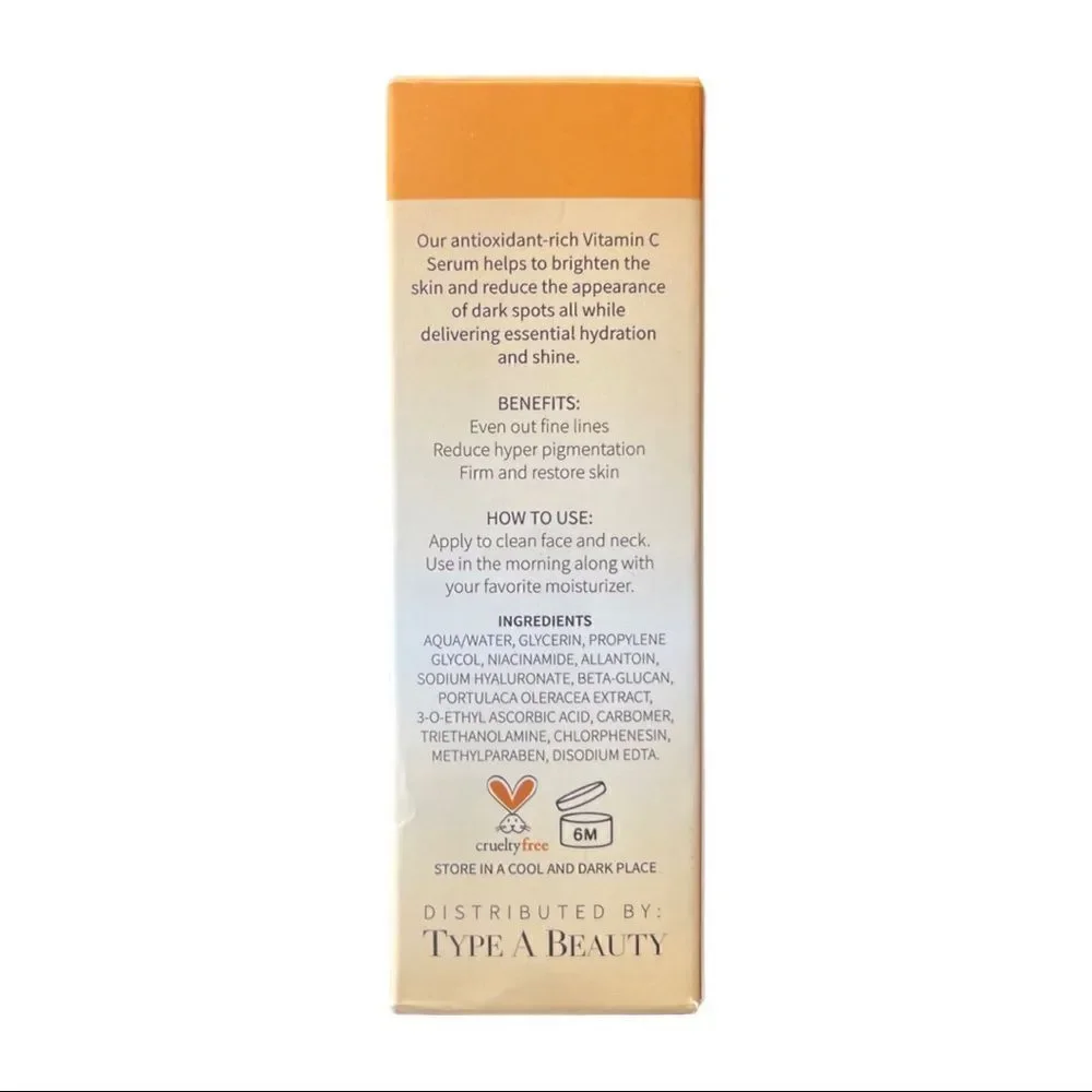 Type A Beauty Concentrated Vitamin C Serum • NIB